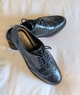 Zapatos Krack negros cordones talla 38 Nuevos