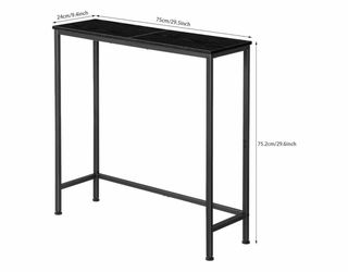 Consola estrecha madera y metal