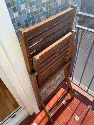 Sillas de madera plegables para balcón