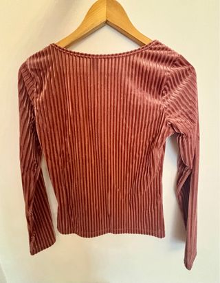 Camiseta rosa terciopelo