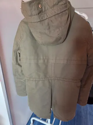 Parka verde militar mujer con forro