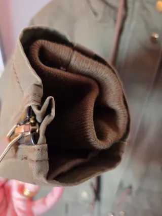 Parka verde militar mujer con forro