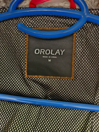 Cazadora Orolay Roja con Capucha