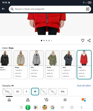 Cazadora Orolay Roja con Capucha