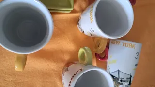 6 Tazas de café con sus platos. Nuevos a estrenar.