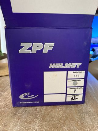 Casco Moto Cross Plata y Azul y conjunto