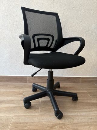 Sedia da ufficio in tessuto nero