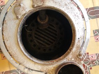 Estufa de hierro gris