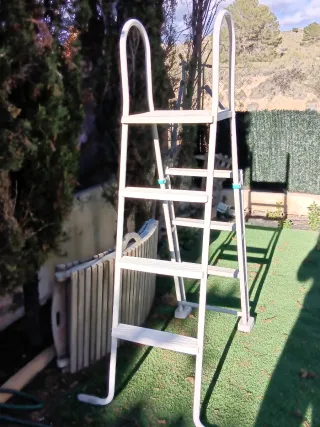 Piscina desmontable acero azul y blanco