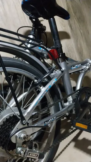 Bicicleta Plegable tipo Folder color Plata