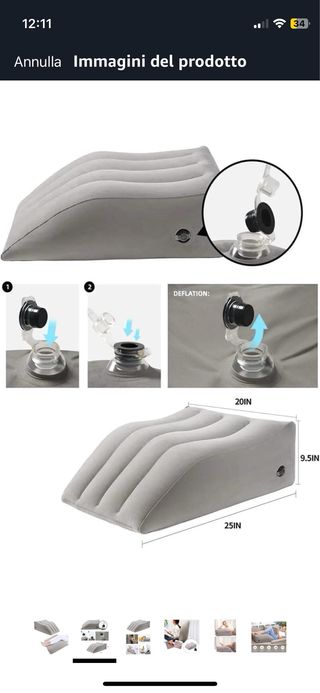 Cuscino gonfiabile per gambe