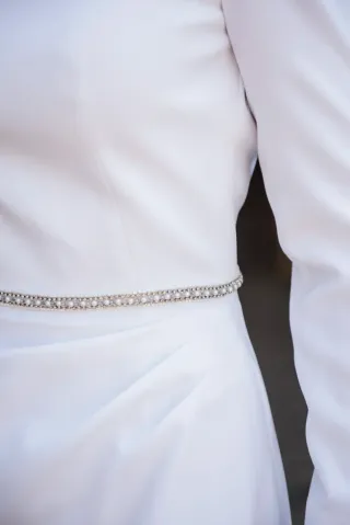 Vestido de Novia Alta Costura Doble Crepé