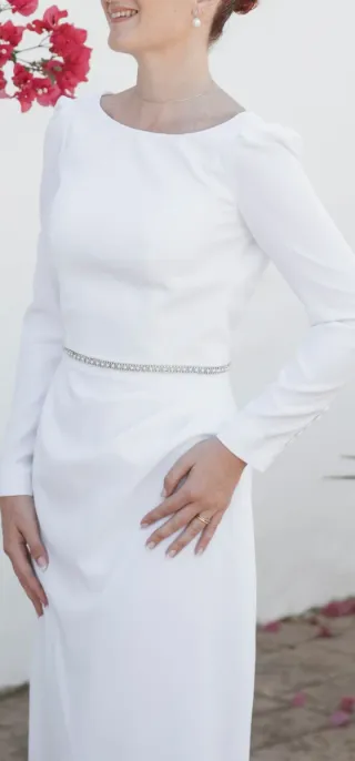 Vestido de Novia Alta Costura Doble Crepé