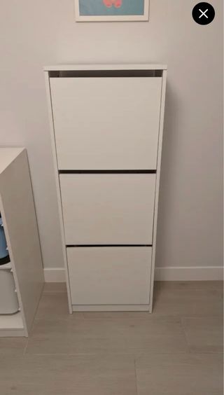 Zapatero 3 compartimentos blanco