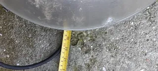 Luminária pendente cinza e transparente