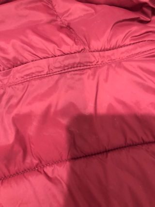 Abrigo Mo Woman largo Granate con capucha