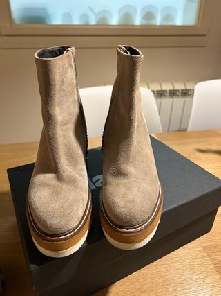 Botines Belle Vie Beige/Marrón Talla 38