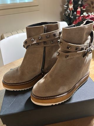 Botines Belle Vie Beige/Marrón Talla 38