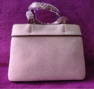 Bolso Parfois Beige y Marrón tipo fieltro. Nuevo.