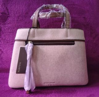 Bolso Parfois Beige y Marrón tipo fieltro. Nuevo.