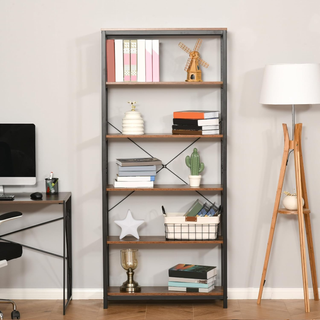 Libreria Verticale in Stile Industriale Vintage, S