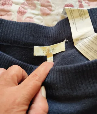 Calças de senhora azul marinho