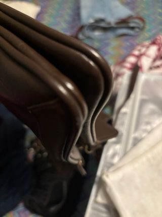 Borsetta vintage vera pelle marrone