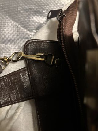 Borsetta vintage vera pelle marrone