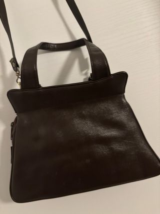 Borsetta vintage vera pelle marrone