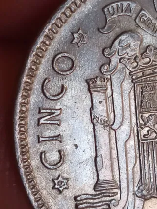 Moneda 5 Pesetas España 1949
