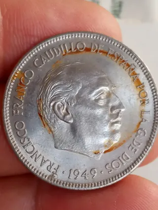 Moneda 5 Pesetas España 1949