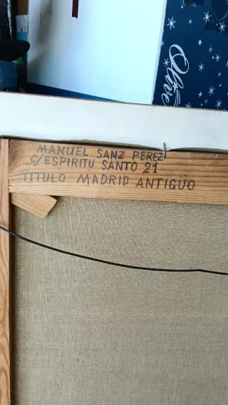 Cuadro Óleo grande sobre lienzo Madrid Plaza Mayor