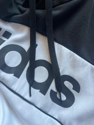 Sudadera Adidas Negra y Blanca Talla L Vintage