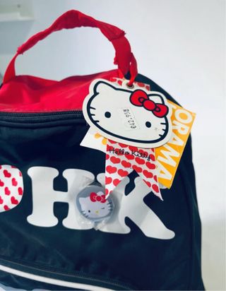 Mochila Hello Kitty I Love HK Negra y Roja