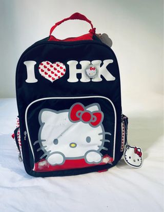 Mochila Hello Kitty I Love HK Negra y Roja