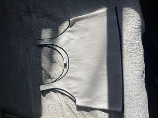 Top lentejuelas Zara blanco y negro