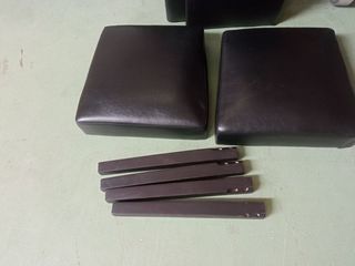 Sillas de comedor 2 unidades cuero sintético negro