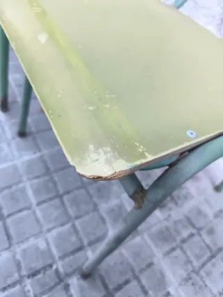 Sillas infantiles pupitre verdes (2 unidades)