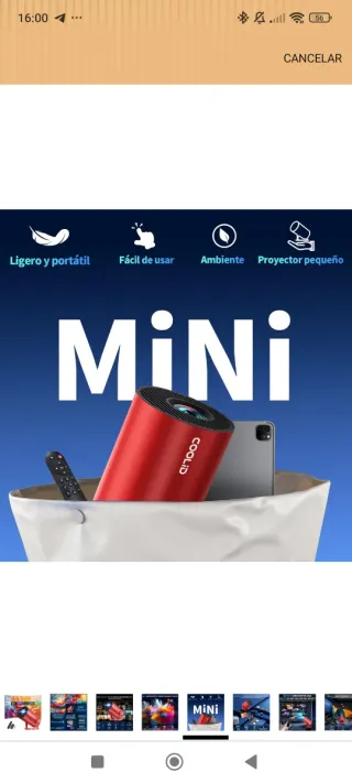 Proyector COOLID Rojo 4K 1080P