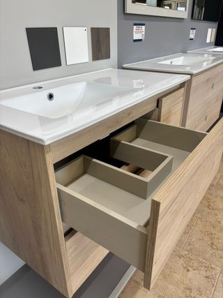 Mueble Baño Ariadne 850 Madera Claro