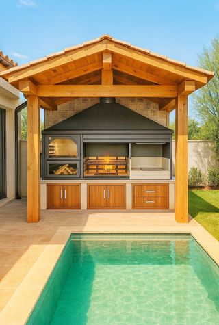 Barbacoa de exterior metal