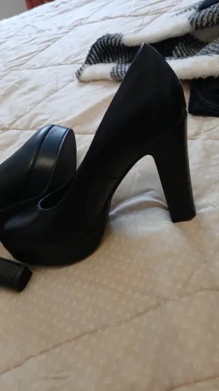 Botines marrones con cordones y plataforma