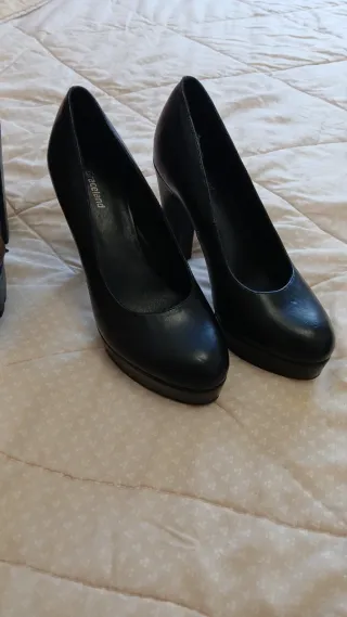 Botines marrones con cordones y plataforma