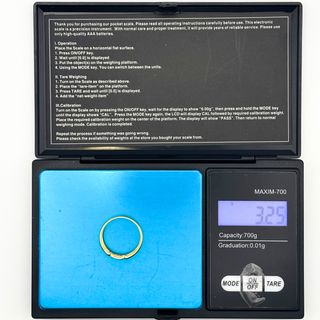 Anillo Solitario Oro 18K, Diamante, 3.25gr, T-14