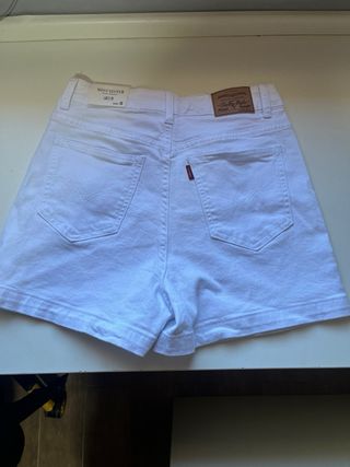 Pantalones cortos vaqueros blancos mujer