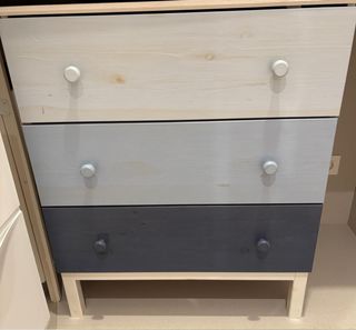 Cómoda Ikea Madera Blanca y Gris