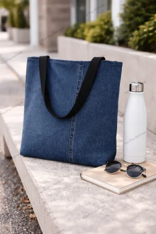 Bolsa de tela vaquera reciclada