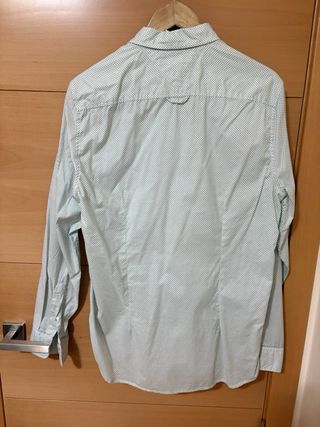 Camisa Tommy Hilfiger Verde y Blanca talla L