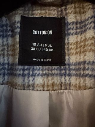 Capottino Cotton On fantasia quadri taglia M