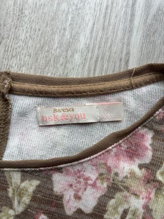 Jersey floral manga larga